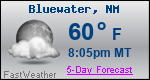 Weather Forecast for Bluewater, NM