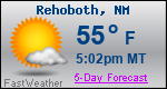 Weather Forecast for Rehoboth, NM