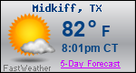 Weather Forecast for Midkiff, TX