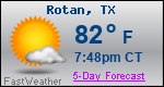 Weather Forecast for Rotan, TX