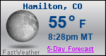 Weather Forecast for Hamilton, CO