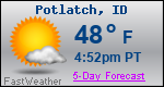 Weather Forecast for Potlatch, ID