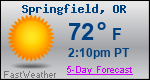 Weather Forecast for Springfield, OR