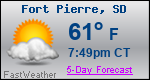 Weather Forecast for Fort Pierre, SD