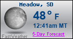 Weather Forecast for Meadow, SD