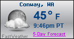 Weather Forecast for Conway, WA