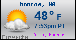Weather Forecast for Monroe, WA