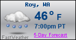 Weather Forecast for Roy, WA