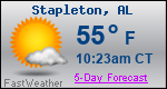Weather Forecast for Stapleton, AL