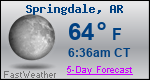 Weather Forecast for Springdale, AR