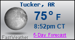Weather Forecast for Tucker, AR
