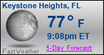 Weather Forecast for Keystone Heights, FL