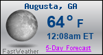 Weather Forecast for Augusta, GA
