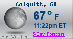 Weather Forecast for Colquitt, GA