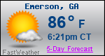 Weather Forecast for Emerson, GA