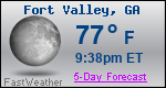 Weather Forecast for Fort Valley, GA