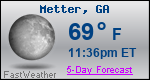 Weather Forecast for Metter, GA