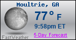 Weather Forecast for Moultrie, GA