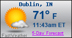 Weather Forecast for Dublin, IN