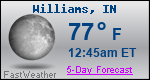 Weather Forecast for Williams, IN