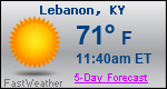 Weather Forecast for Lebanon, KY