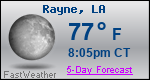 Weather Forecast for Rayne, LA