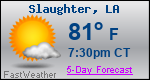 Weather Forecast for Slaughter, LA