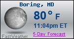 Weather Forecast for Boring, MD