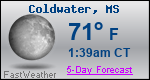 Weather Forecast for Coldwater, MS