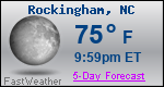 Weather Forecast for Rockingham, NC