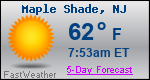 Weather Forecast for Maple Shade, NJ