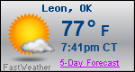 Weather Forecast for Leon, OK