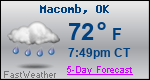 Weather Forecast for Macomb, OK