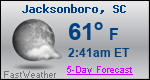 Weather Forecast for Jacksonboro, SC