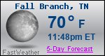 Weather Forecast for Fall Branch, TN