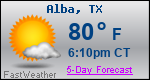 Weather Forecast for Alba, TX