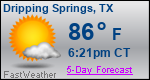 Weather Forecast for Dripping Springs, TX