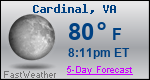 Weather Forecast for Cardinal, VA