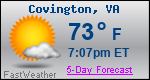Weather Forecast for Covington, VA