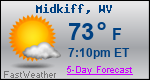 Weather Forecast for Midkiff, WV