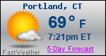 Weather Forecast for Portland, CT