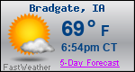 Weather Forecast for Bradgate, IA