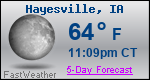 Weather Forecast for Hayesville, IA