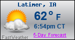 Weather Forecast for Latimer, IA