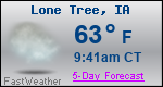 Weather Forecast for Lone Tree, IA