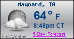Weather Forecast for Maynard, IA