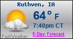 Weather Forecast for Ruthven, IA