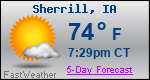 Weather Forecast for Sherrill, IA