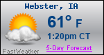 Weather Forecast for Webster, IA