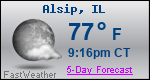 Weather Forecast for Alsip, IL